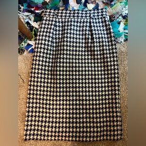 Jones New York Black and White Midi Pencil Skirt